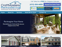 Tablet Screenshot of craftmastersremodelingmd.com